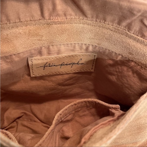 NWT Free People Slouchy Suede Chain Shoulder Bag Color: Burnt Bowen MSRP $58 - Picture 3 of 16